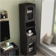 Furniture of America Elm Multi-Storage Wood Tower Cabinet in Espresso
