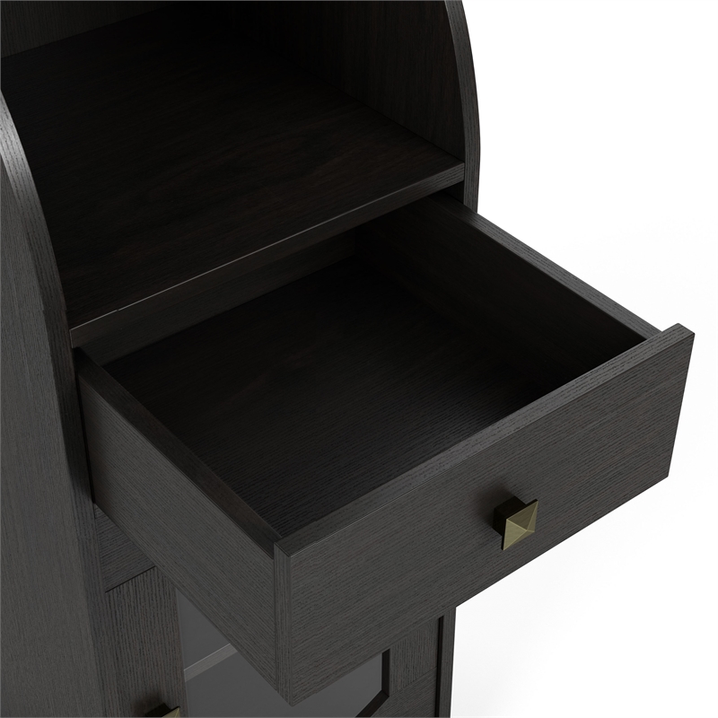 Furniture of America Elm Multi-Storage Wood Tower Cabinet in Espresso