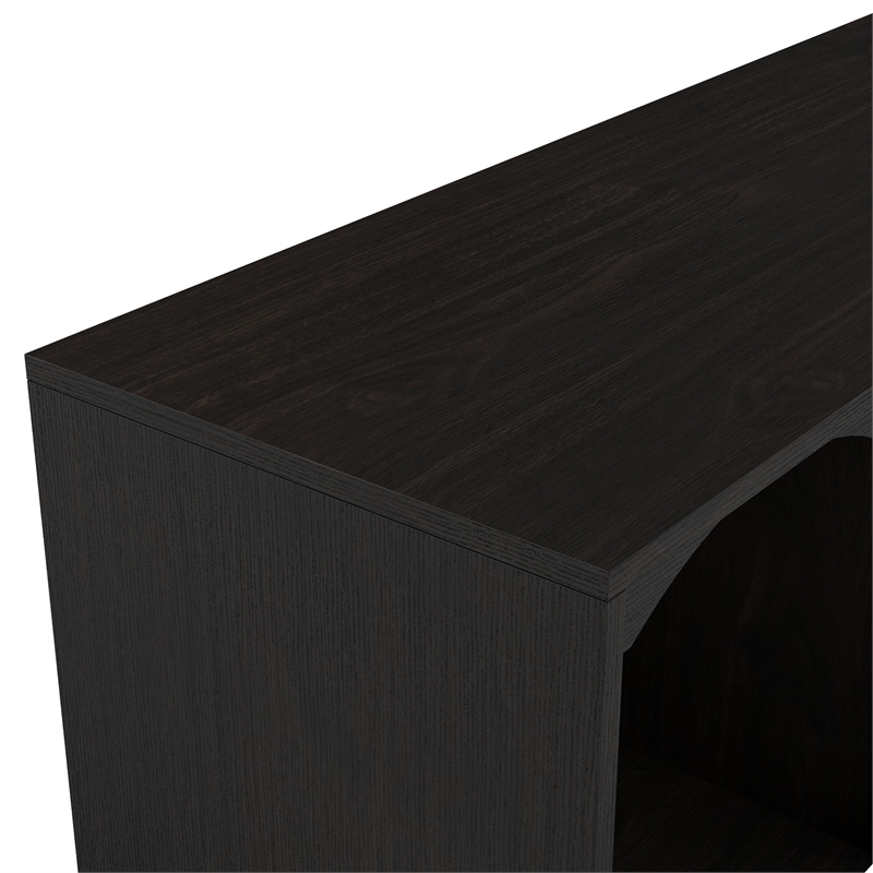 Furniture of America Elm Wood TV Stand with Cable Management in
