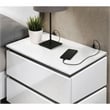FOA Misti 3-Piece White Wood Storage Bedroom Set - Cal King + 2 Nightstands