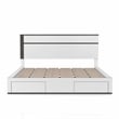 FOA Misti 3-Piece White Wood Storage Bedroom Set - Cal King + 2 Nightstands