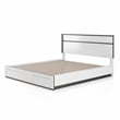 FOA Misti 3-Piece White Wood Storage Bedroom Set - Cal King + 2 Nightstands
