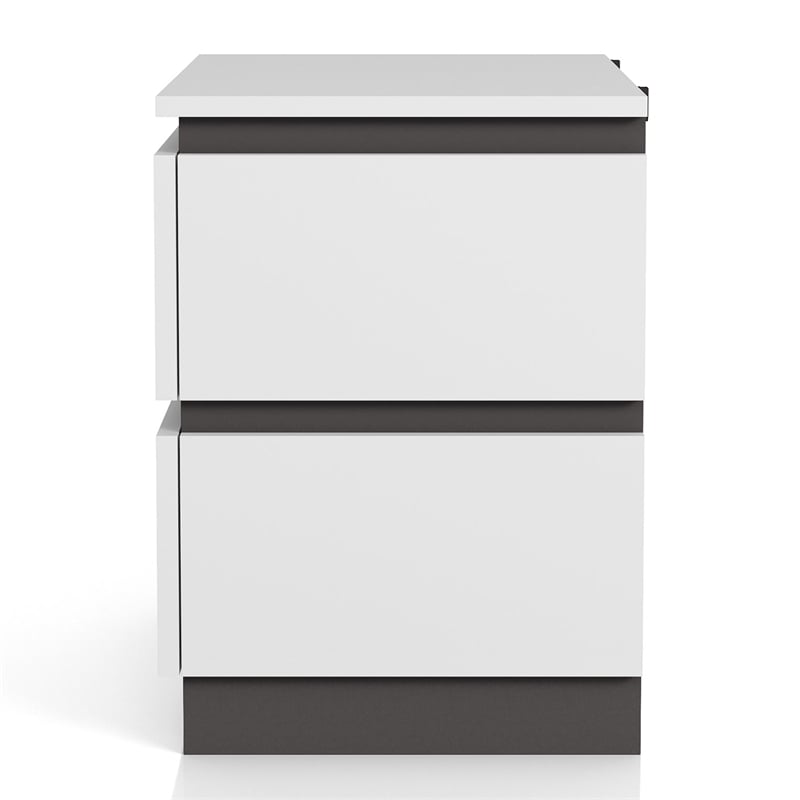 FOA Misti 3-Piece White Wood Storage Bedroom Set - Cal King + 2 Nightstands
