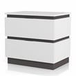 FOA Misti 3-Piece White Wood Storage Bedroom Set - Queen + 2 Nightstands