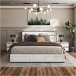 FOA Misti 3-Piece White Wood Storage Bedroom Set - Queen + 2 Nightstands