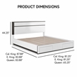 FOA Misti 3-Piece White Wood Storage Bedroom Set - Queen + 2 Nightstands