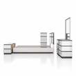 FOA Misti 6pc White Wood Bedroom Set-Cal King+2 Nightstands+Chest+Dresser+Mirror
