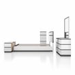 FOA Misti 6pc Wood White Bedroom Set-Cal King+2 Nightstands+Chest+Dresser+Mirror