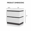 FOA Misti 6pc Wood White Bedroom Set-King+2 Nightstands+Chest+Dresser+Mirror