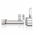 FOA Misti 6pc White Wood Bedroom Set-King+2 Nightstands+Chest+Dresser+Mirror