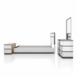 FOA Misti 5pc Wood White Storage Bed Set - Cal King+2 Nightstands+Dresser+Mirror