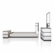 FOA Misti 5pc Wood White Storage Bed Set - Queen+2 Nightstands+Dresser+Mirror