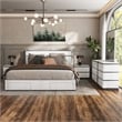 FOA Misti 5pc Wood White Storage Bed Set - Queen+2 Nightstands+Dresser+Mirror