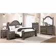 FOA Charo 6pc Gray Wood Bedroom Set-King+2 Nightstands+Chest+Dresser+Mirror