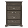 FOA Charo 6pc Gray Wood Bedroom Set-King+2 Nightstands+Chest+Dresser+Mirror