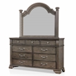 FOA Charo 6pc Gray Wood Bedroom Set-King+2 Nightstands+Chest+Dresser+Mirror
