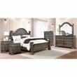FOA Charo 6pc Gray Wood Bedroom Set-Queen+2 Nightstands+Chest+Dresser+Mirror