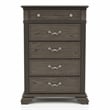 FOA Charo 6pc Gray Wood Bedroom Set-Queen+2 Nightstands+Chest+Dresser+Mirror