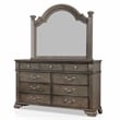 FOA Charo 6pc Gray Wood Bedroom Set-Queen+2 Nightstands+Chest+Dresser+Mirror