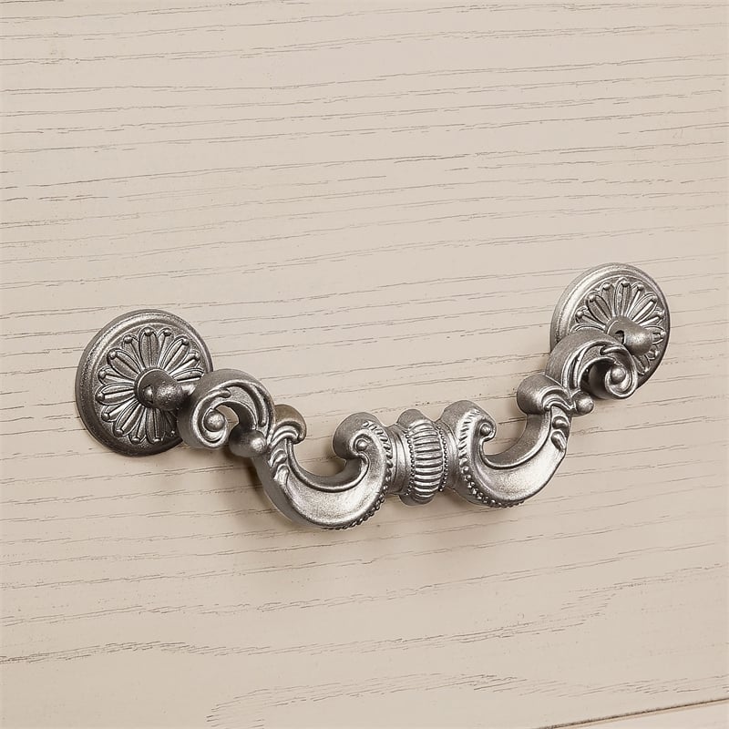 FOA Charo 6pc White Wood Bedroom Set-Queen+2 Nightstands+Chest+Dresser+Mirror