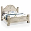 Furniture of America Charo 3pc White Wood Bedroom Set-King + 2 Nightstands