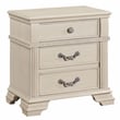 Furniture of America Charo 3pc White Wood Bedroom Set-King + 2 Nightstands