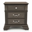Furniture of America Charo 3pc Gray Wood Bedroom Set-Queen + 2 Nightstands