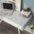 Furniture of America Alto Wood Writing Desk with USB in Luminous White