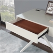 Furniture of America Alto Wood Writing Desk with USB in Luminous White
