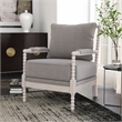 Furniture of America Elm Fabric Cushioned Accent Chair in Gray