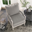 Furniture of America Elm Fabric Cushioned Accent Chair in Gray