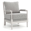 Furniture of America Elm Fabric Cushioned Accent Chair in Gray