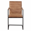 Furniture of America Knolt Fabric Upholstered Armchair in Brown (Set of 2)