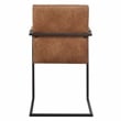 Furniture of America Knolt Fabric Upholstered Armchair in Brown (Set of 2)