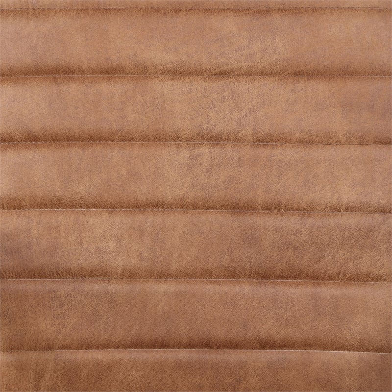 Furniture of America Knolt Fabric Upholstered Armchair in Brown (Set of 2)