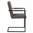 Furniture of America Knolt Fabric Upholstered Armchairs in Dark Brown (Set of 2)