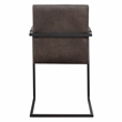 Furniture of America Knolt Fabric Upholstered Armchairs in Dark Brown (Set of 2)