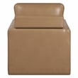Furniture of America Elm Transitional Faux Leather Swivel Chair in Brown