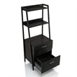 Furniture of America Elm Wood 1-Drawer File Cabinet in Reclaimed Black Oak