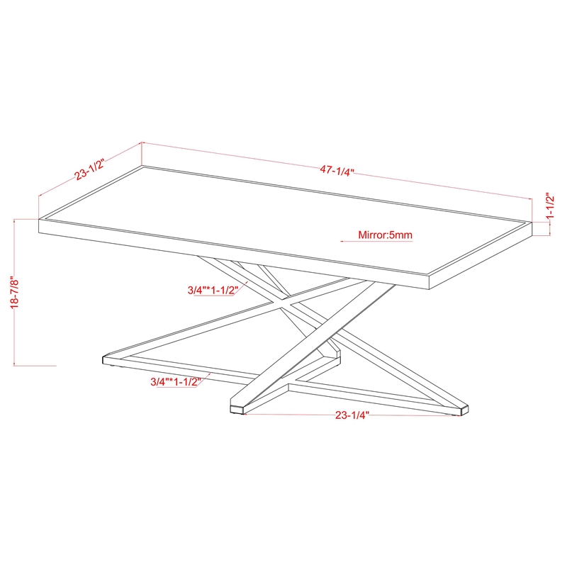Furniture of America Glanz Metal 2-Piece Coffee Table Set in Chrome