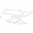 Furniture of America Glanz Metal 2-Piece Coffee Table Set in Chrome