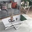 Furniture of America Glanz Metal 2-Piece Coffee Table Set in Chrome