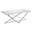 Furniture of America Glanz Metal 2-Piece Coffee Table Set in Chrome