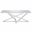 Furniture of America Glanz Metal 2-Piece Coffee Table Set in Chrome