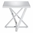 Furniture of America Glanz Metal 2-Piece Coffee Table Set in Chrome