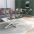 Furniture of America Glanz Metal 3-Piece Coffee Table Set in Chrome