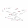 Furniture of America Glanz Metal 3-Piece Coffee Table Set in Chrome