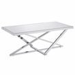 Furniture of America Glanz Metal 3-Piece Coffee Table Set in Chrome