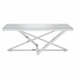 Furniture of America Glanz Metal 3-Piece Coffee Table Set in Chrome