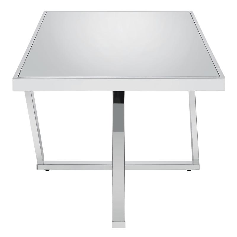 Furniture of America Glanz Metal 3-Piece Coffee Table Set in Chrome